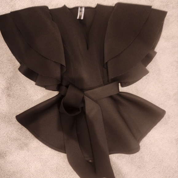 Black Peplum Top - EXCELLENT condition - Picture 8 of 10